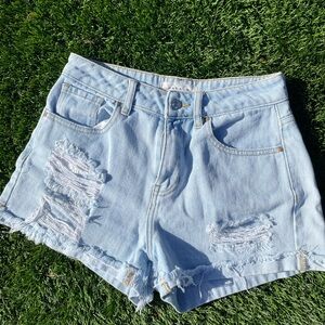 Women's Light Blue Denim Shorts